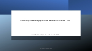 Smart Ways to Remortgage Your UK Property and Reduce Costs