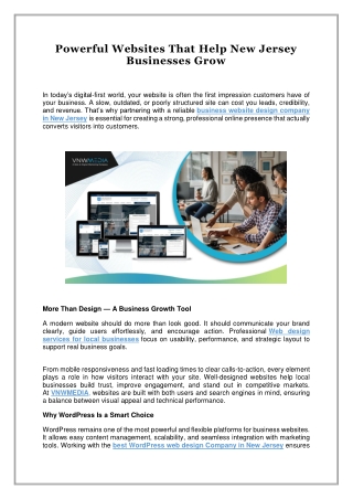 Powerful Websites That Help New Jersey Businesses Grow