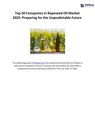Top 20 Companies Rapeseed Oil Market (1)