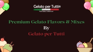 Best-Selling Gelato Collection for Cafés & Dessert Shops
