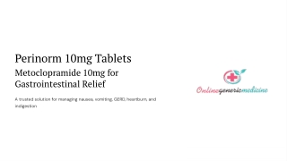 Buy Perinorm Tablets for Digestive Health - Online Generic Medicine