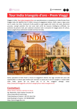 Tour India triangolo d'oro