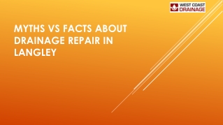 Myths vs Facts About Drainage Repair in Langley