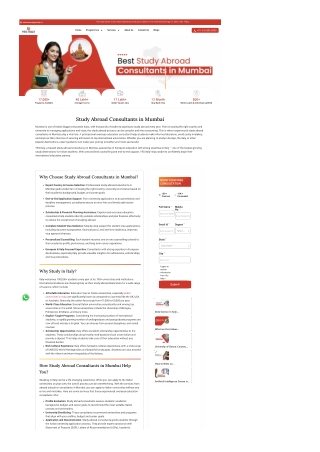 Top Study Abroad Consultants in Mumbai | YES Italy