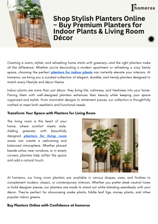 Buy Stylish Planters Online for Contemporary Home Décor