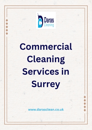 Get Commercial Cleaning Services in Surrey by Daras Cleaning