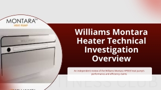 Williams Montara Heater Technical Investigation Overview