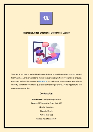 Therapist AI for Emotional Guidance | Wellzy