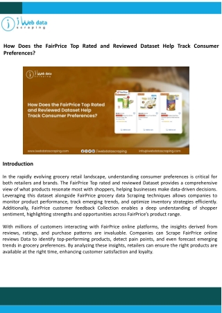 Track Consumer Preferences with FairPrice Ratings & Reviews Data