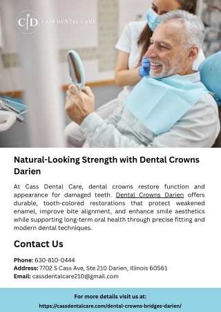 Natural-Looking Strength with Dental Crowns Darien