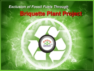 Exclusion of Fossil Fuels Through Briquette Plant Project