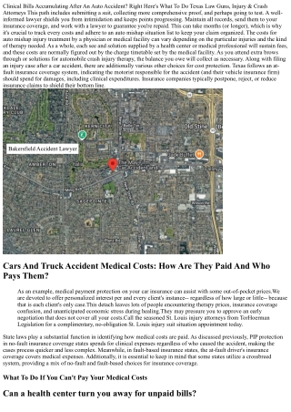 In A Vehicle Crash And Don't Have Medical Insurance?