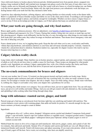 Braces-Friendly Recipes from a Calgary Orthodontist