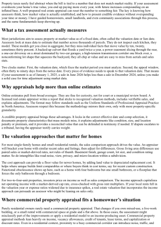 Real Estate Appraisal for Tax Appeals: A Homeowner’s Guide