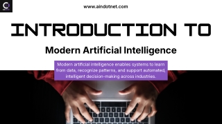 Introduction to Modern Artificial Intelligence