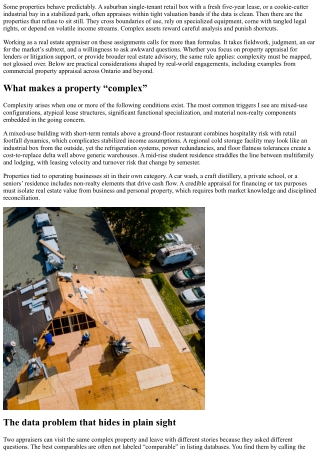 Navigating Complex Properties: Special Considerations for Appraisers