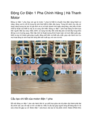 Động cơ điện 1 pha