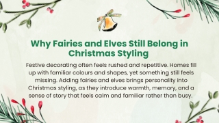 Why Fairies and Elves Still Belong in Christmas Styling