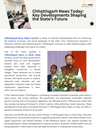Chhattisgarh News Today: Breaking and Trending Stories