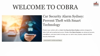 Car Security Alarm Sydney: Prevent Theft with Smart Technology
