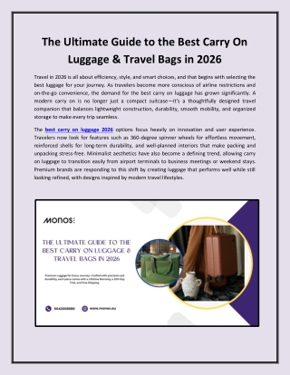 Best Carry on Luggage 2026
