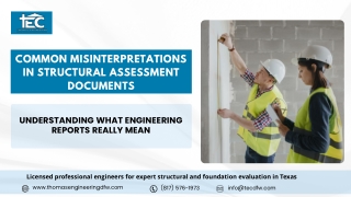 Common Misinterpretations in Structural Assessment Documents.