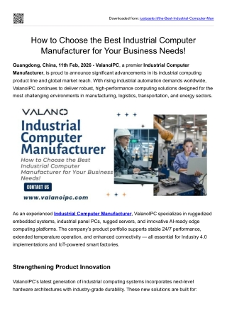 How to Choose the Best Industrial Computer Manufacturer for Your Business Needs!