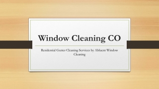 Residential Gutter Cleaning Services by Abluent Window Cleaning
