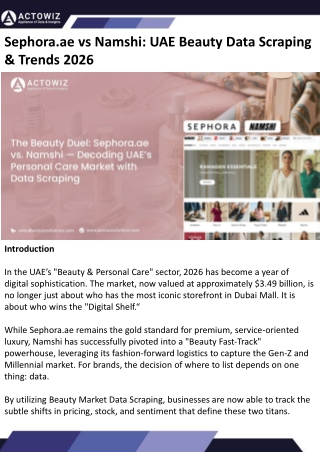 Sephora.ae vs Namshi UAE Beauty Data Scraping & Trends 2026