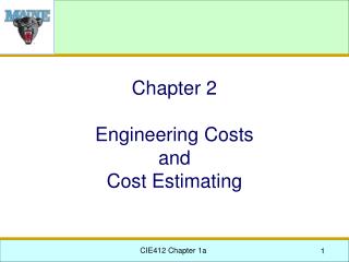Chapter 2 Engineering Costs and Cost Estimating