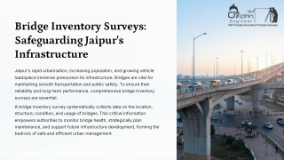 Bridge Inventory Surveys: Safeguarding Jaipur's Infrastructure