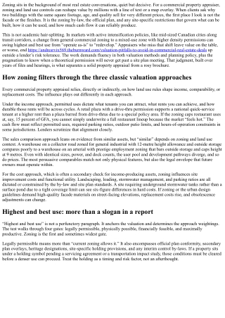 How Zoning and Land Use Affect Commercial Property Appraisal