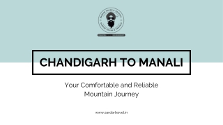 Manali Tour Package from Chandigarh | Affordable & Safe Travel