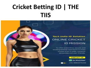 Cricket Betting ID | THE TIIS