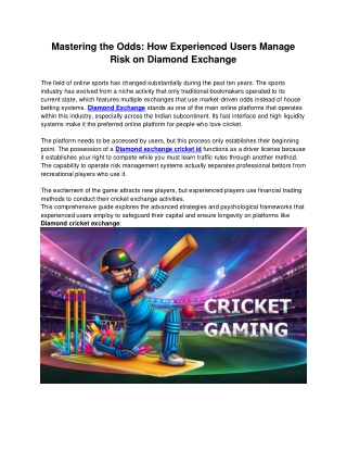 Diamond Exchange Id For Live Cricket