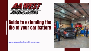 Guide to extending the life of your car battery