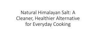 Natural Himalayan Salt
