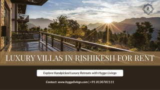Luxury Villas in Rishikesh for Rent – Ideal for Families & Group Holidays