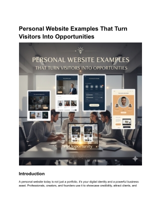 Personal Website Examples That Turn Visitors Into Opportunities