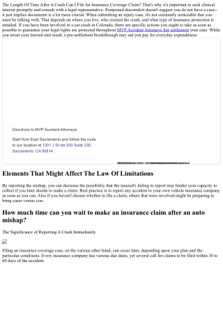 For How Long After A Mishap Can You Assert Injury Reiner & Frankel