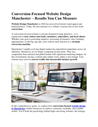 Conversion-Focused Website Design in Manchester