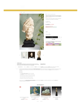 Make a Statement with DNA eStore’s White Finish Man Hand on Face Décor Piece