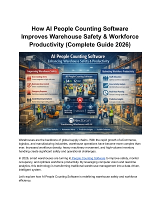 How AI People Counting Software Improves Warehouse Safety & Workforce Productivity (Complete Guide 2026)