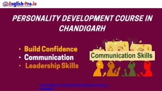 Personality Development Course in Chandigarh