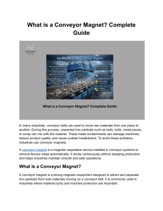 What is a Conveyor Magnet_ Complete Guide