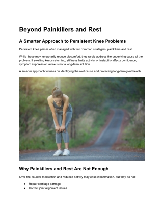 Smarter Treatment for Persistent Knee Pain