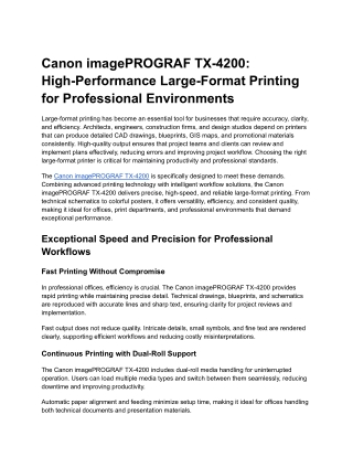 Canon imagePROGRAF TX-4200