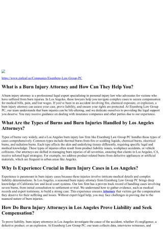 7 Critical Insights on Burn Injury Attorneys in Los Angeles and Your Legal Right
