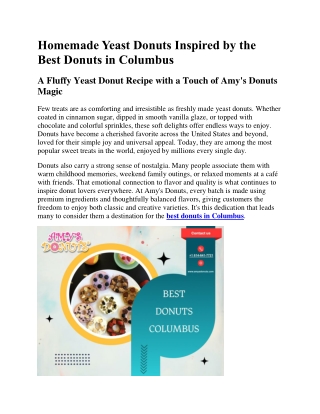 Homemade Yeast Donuts Inspired by the Best Donuts in Columbus