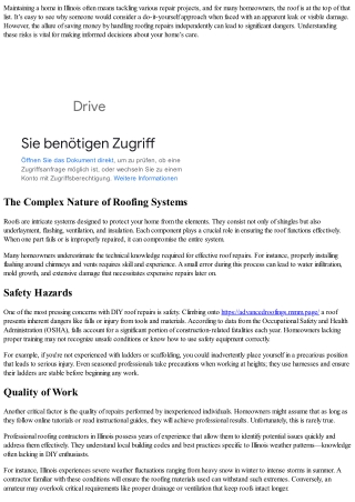 The Dangers of DIY Roof Repairs and Why You Should Hire a Contractor In Illlinoi